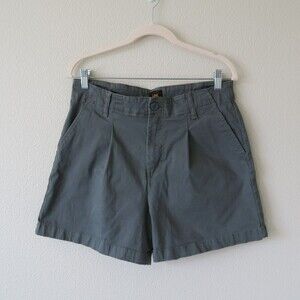 LEE Dark Green High Waisted Cargo Shorts Sz 14M Cotton 4" Inseam Stretch Hiking